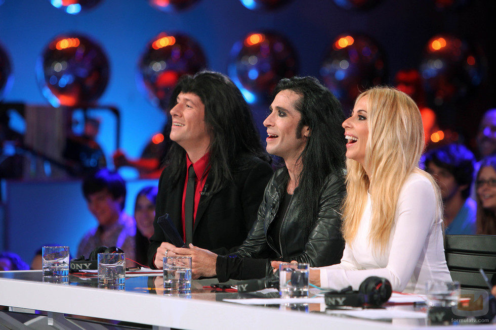 Carlos Latre, Mario Vaquerizo y Marta Sánchez en 'Tu cara me suena'
