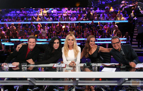 Mario Vaquerizo con el jurado de 'Tu cara me suena'