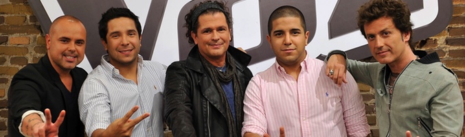 Juan Magán, Cali & El Dandee, Carlos Vives y Coti en 'La voz 2'