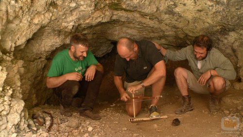 Iñigo Urrechu en el yacimiento de la Gran Dolina
