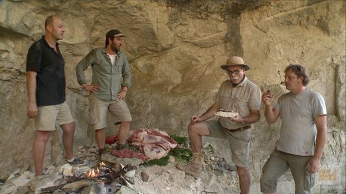 Iñigo Urrechu y el equipo del yacimiento de la Gran Dolina