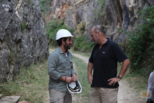 Iñigo Urrechu durante su participación en 'Arqueólogo por un día'