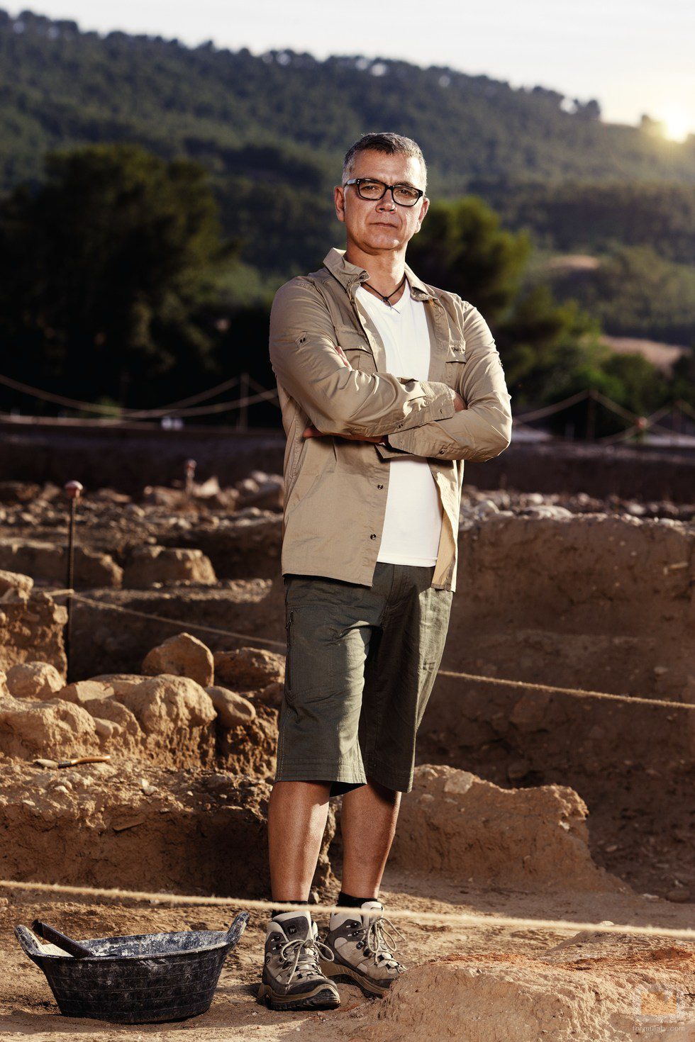 Juan Ramón Lucas, participante de 'Arqueólogo por un día'