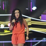 Marta Pons cantando en "Las batallas" de 'La voz 2'