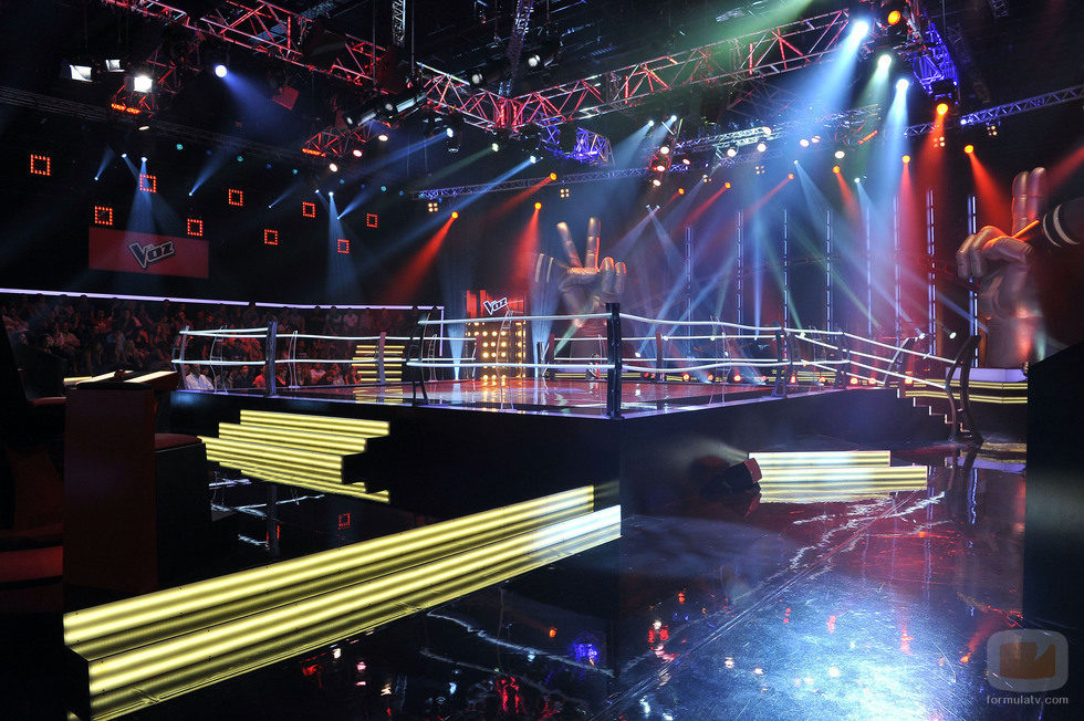 Plató de "Las batallas" de la segunda edición de 'La voz'