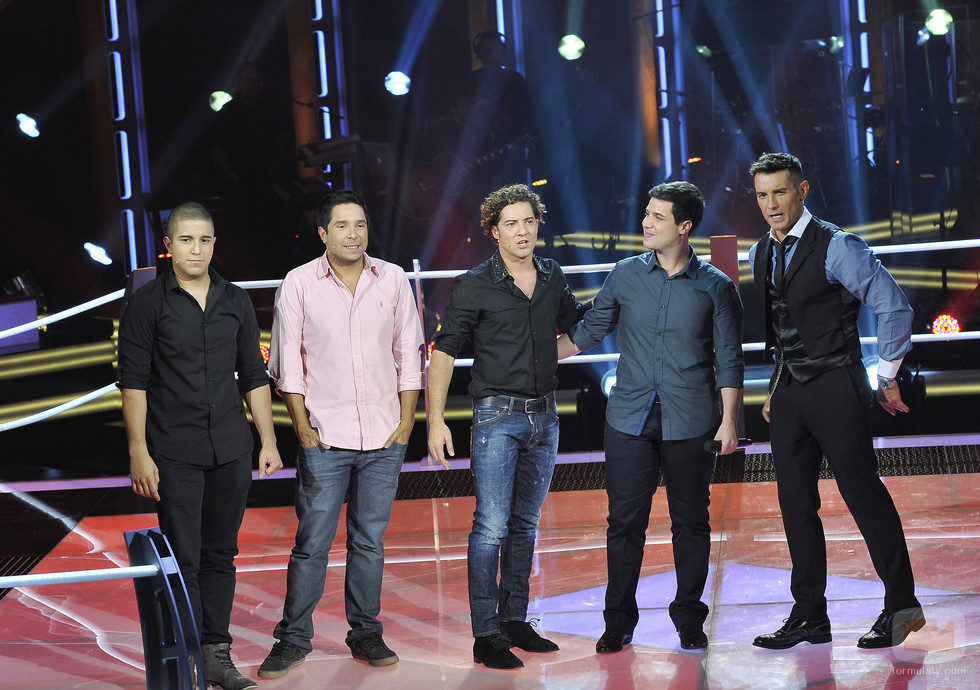 Roberto Matos con David Bisbal, Cali & El Dandee y Jesús Vázquez