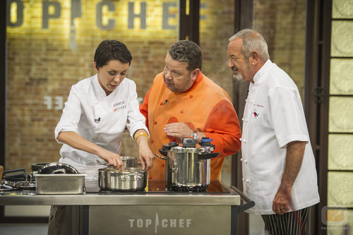 Elisabeth Julianne con Alberto Chicote y Karlos Arguiñano