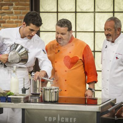Miguel Cobo con Alberto Chicote y Karlos Arguiñano