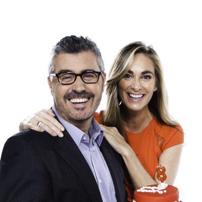 Miguel Ángel Oliver y Marta Reyero celebran el octavo aniversario de Cuatro