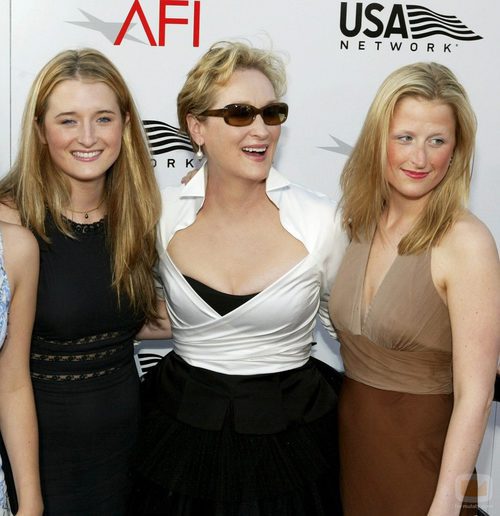 Meryl Streep con sus hijas Grace y Mamie Gummer