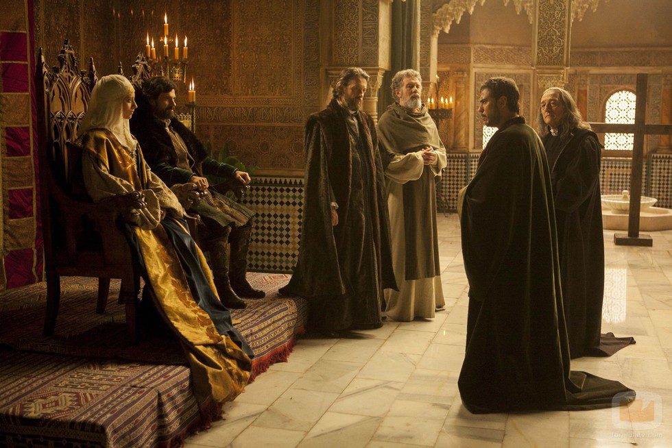 Los Reyes Católicos reciben a Colón en 'Isabel'