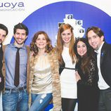 Sonia Martínez, María Castro y Raúl Berdonés en la fiesta del 5º aniversario del Grupo Secuoya
