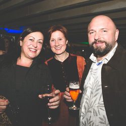 Geli Albadalejo y Esperanza Elipe en la fiesta del 5º aniversario del Grupo Secuoya