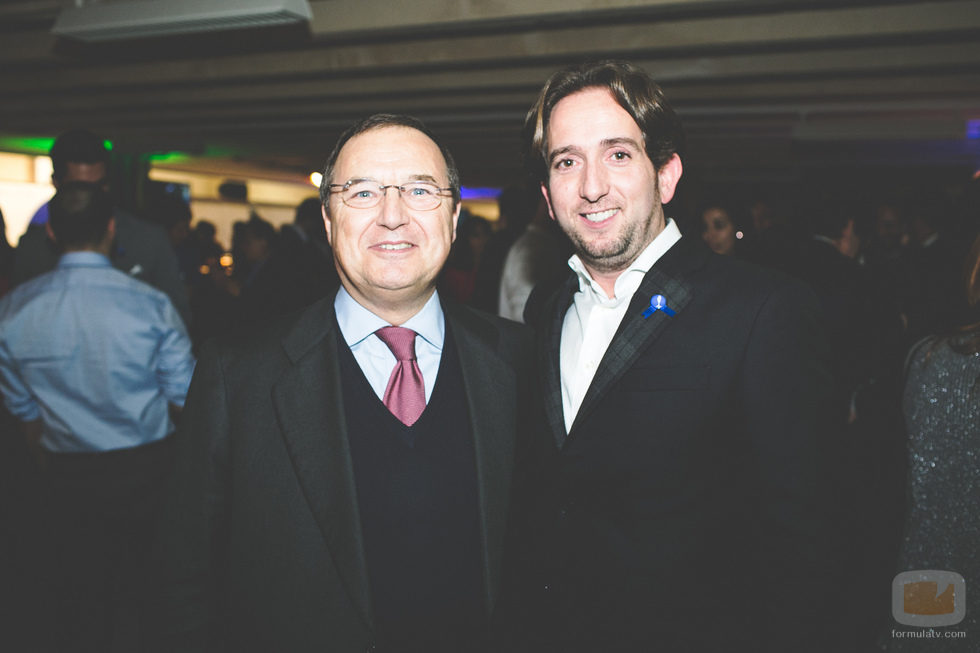 Maurizio Carlotti con Raúl Berdonés en la fiesta del 5º aniversario del Grupo Secuoya