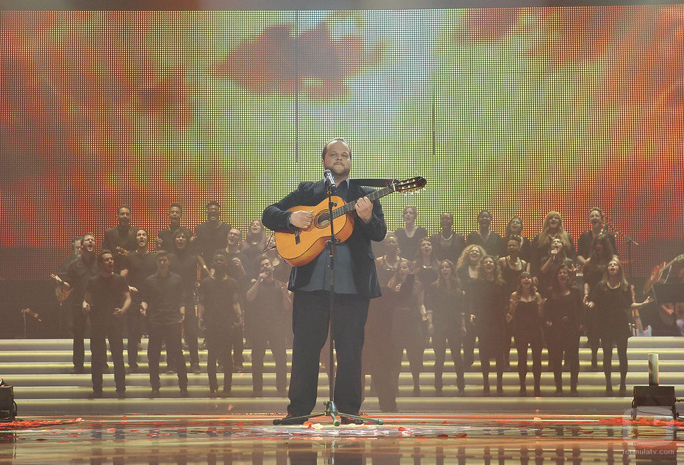 David Barrull durante su última actuación en la segunda edición de 'La voz'