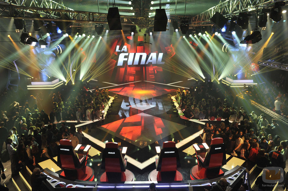 Plató de la final de la segunda edición de 'La voz'