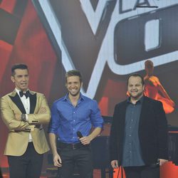 Jesús Vázquez, Pablo Alborán y David Barrull en 'La voz'