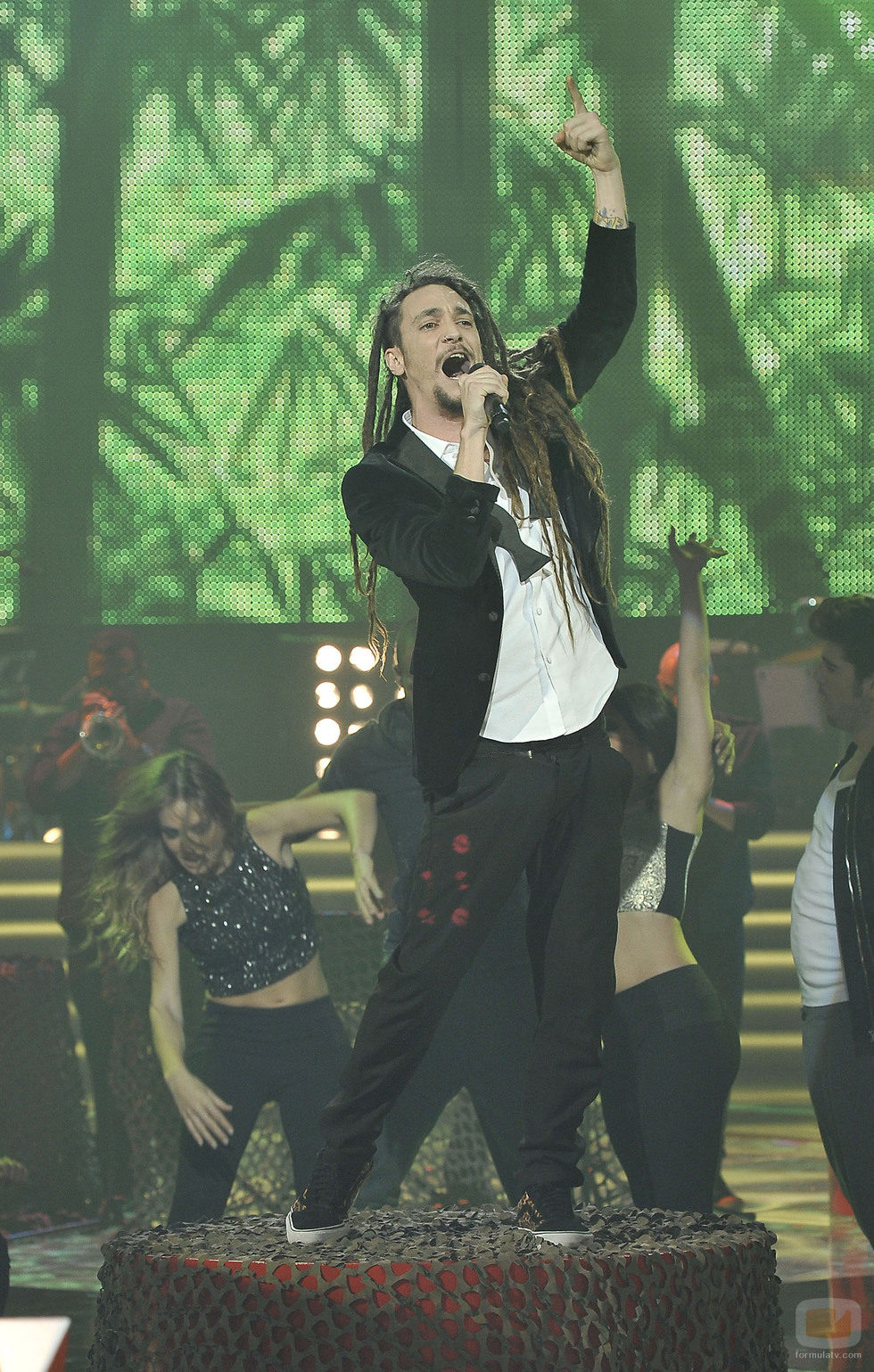 Jaume Mas cantando en la final de la segunda edición de 'La voz'