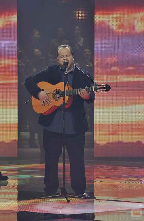 David Barrull en la final de la segunda edición de 'La voz'
