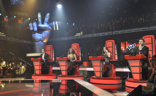 Los coaches de 'La voz' en la final de la segunda edición del programa