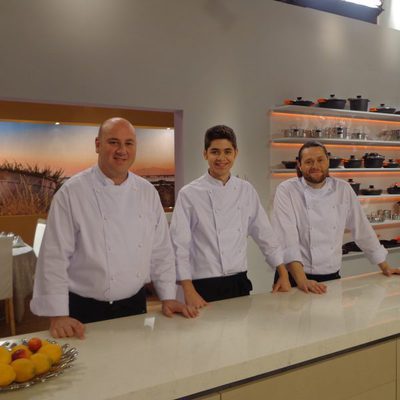 Tomeu Caldentey, Fabián León y Óscar Martínez