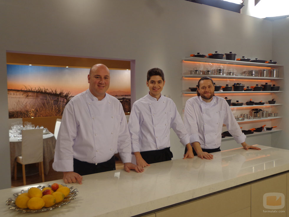 Tomeu Caldentey, Fabián León y Óscar Martínez