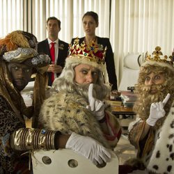 Míriam Iscla, Pere Ponce y Djedje Apali en 'Un cuento de Navidad'