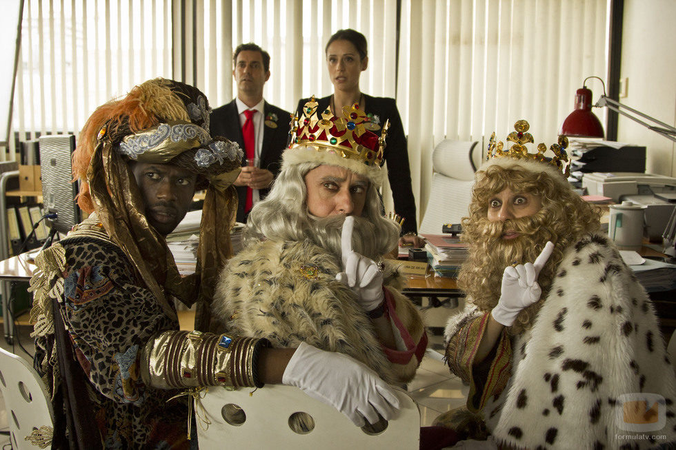 Míriam Iscla, Pere Ponce y Djedje Apali en 'Un cuento de Navidad'