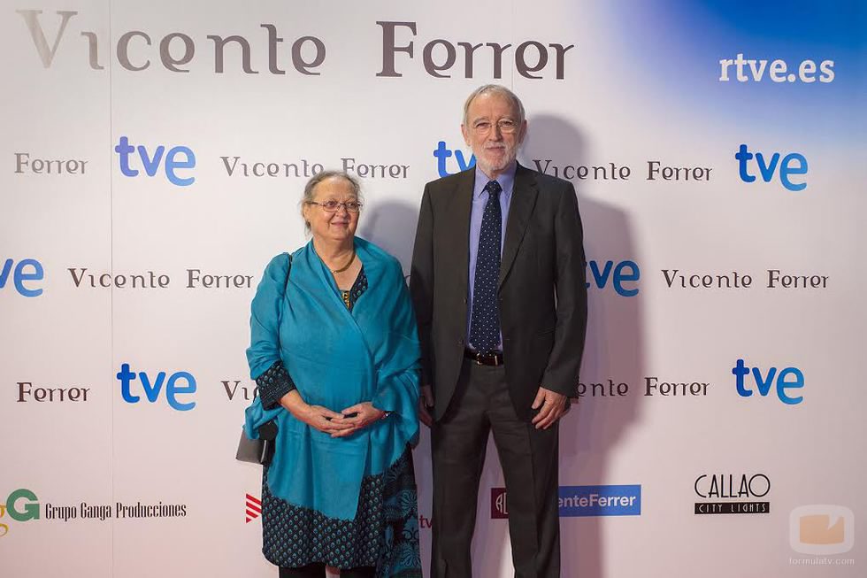 Anna Ferrer y Jordi Folgado Ferrer en la presentación de la TV Movie 'Vicente Ferrer'
