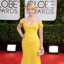 Melissa Rauch, en la alfombra roja de los Globos de Oro 2014