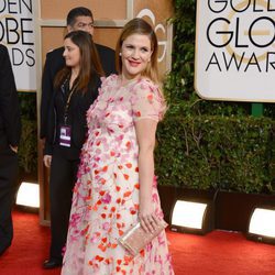 Drew Barrymore, embarazada en la alfombra roja de los Globos de Oro 2014