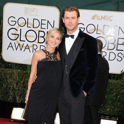 Elsa Pataky y Chris Hemsworth en los Globos de Oro 2014