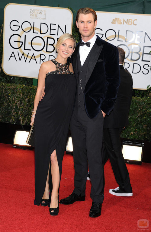 Elsa Pataky y Chris Hemsworth en los Globos de Oro 2014