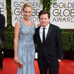 Michael J. Fox y Tracy Pollan en los Globos de Oro 2014