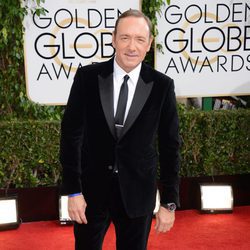 Kevin Spacey en la alfombra roja de los Globos de Oro 2014