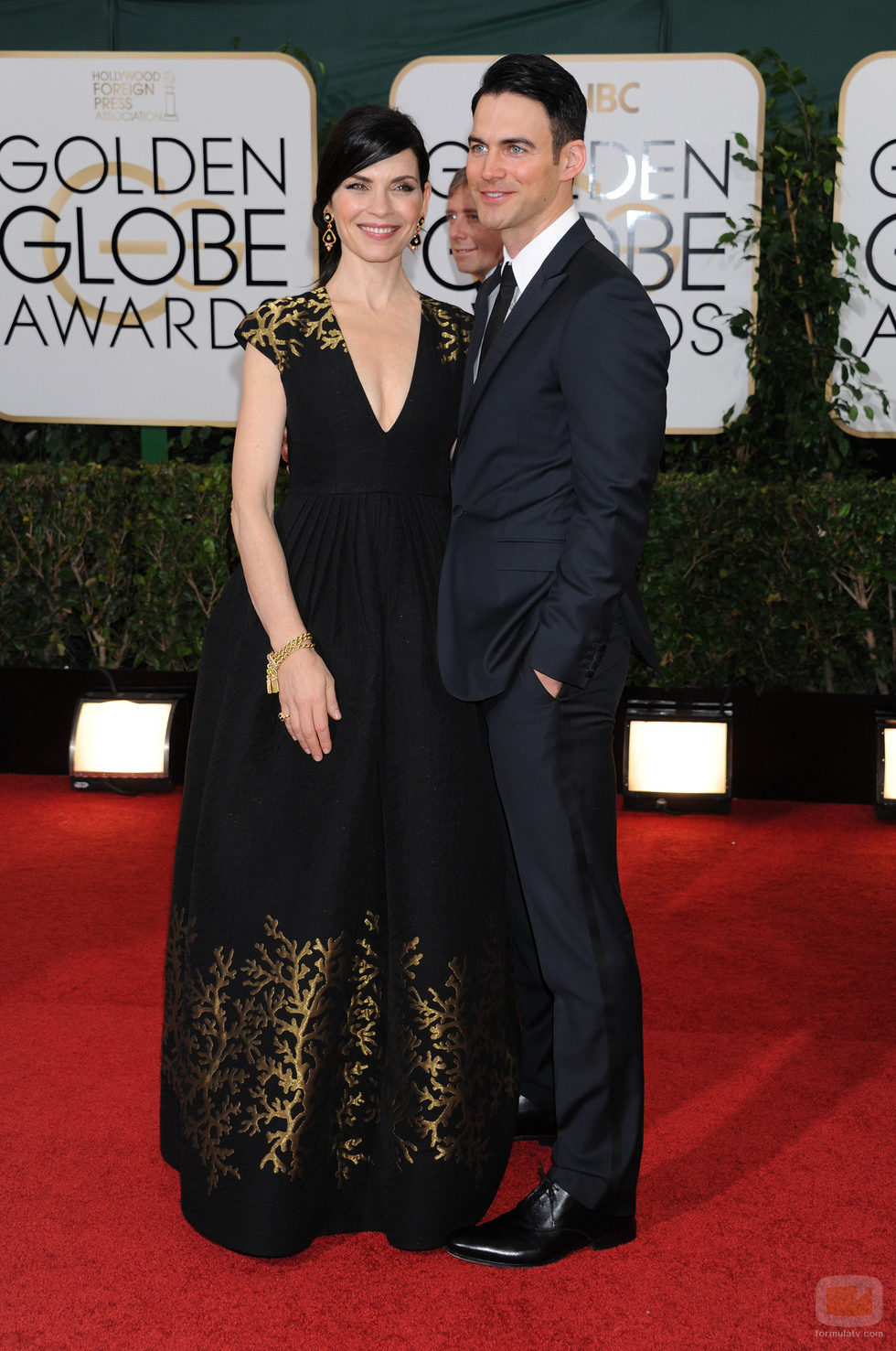 Julianna Margulies y Keith Lieberthal en los Globos de Oro 2014