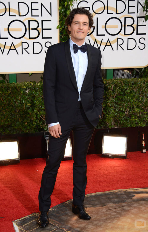 Orlando Bloom en la alfombra roja de los Globos de Oro 2014