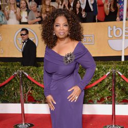 Oprah Winfrey en la alfombra roja de los SAG 2014