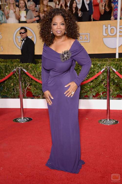 Oprah Winfrey en la alfombra roja de los SAG 2014