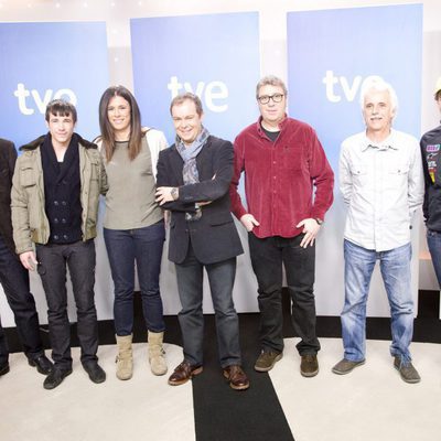 Participantes de 'Cumbres', Edurne Pasabán y directivos en la presentación