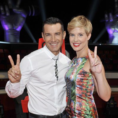 Jesús Vázquez y Tania Llasera, presentadores de 'La Voz Kids'
