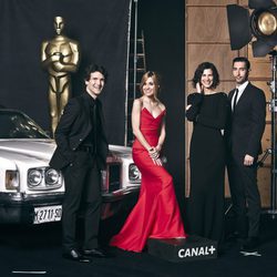 Alexandra Jiménez, Toni Garrido, Cristina Teva y Guillermo de Mulder en los Oscar 2014 de Canal+