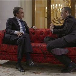 José Luis Rodríguez Zapatero y Risto Mejide en 'Viajando con Chester'