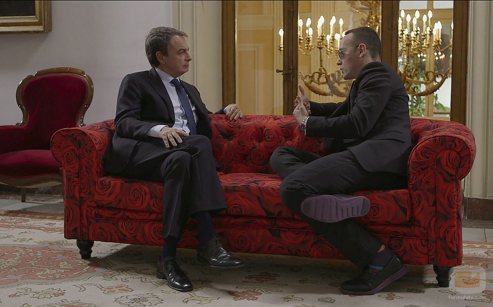 José Luis Rodríguez Zapatero y Risto Mejide en 'Viajando con Chester'