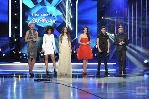 Brequette, La Dama, Ruth Lorenzo, Jorge González y Raúl en '¡Mira quién va a Eurovisión!'