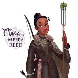La princesa Tiana como Meera Reed, de 'Juego de tronos'