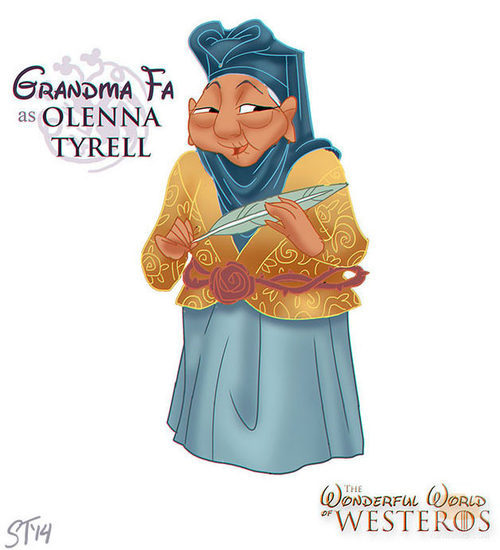 La abuela Fa como Olenna Tyrell, de 'Juego de tronos'