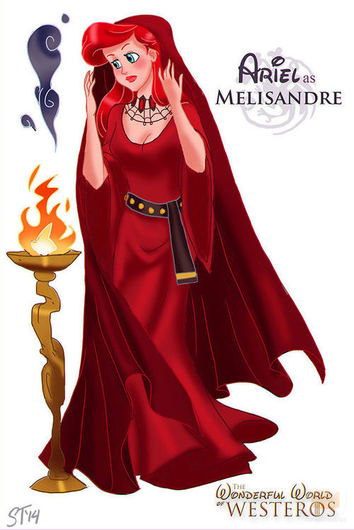La princesa Ariel como Melisandre, de 'Juego de tronos'