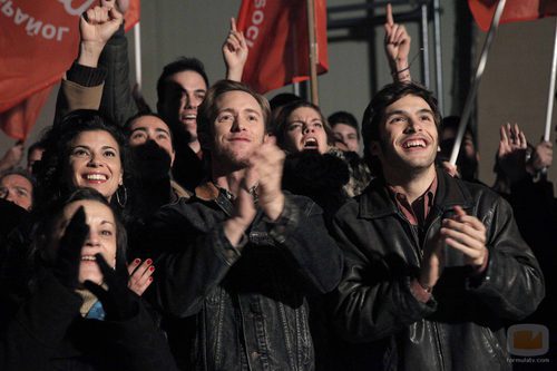 Pilar Punzano, Ricardo Gómez y Pablo Rivero en "La noche de todos", nuevo capítulo de 'Cuéntame cómo pasó'