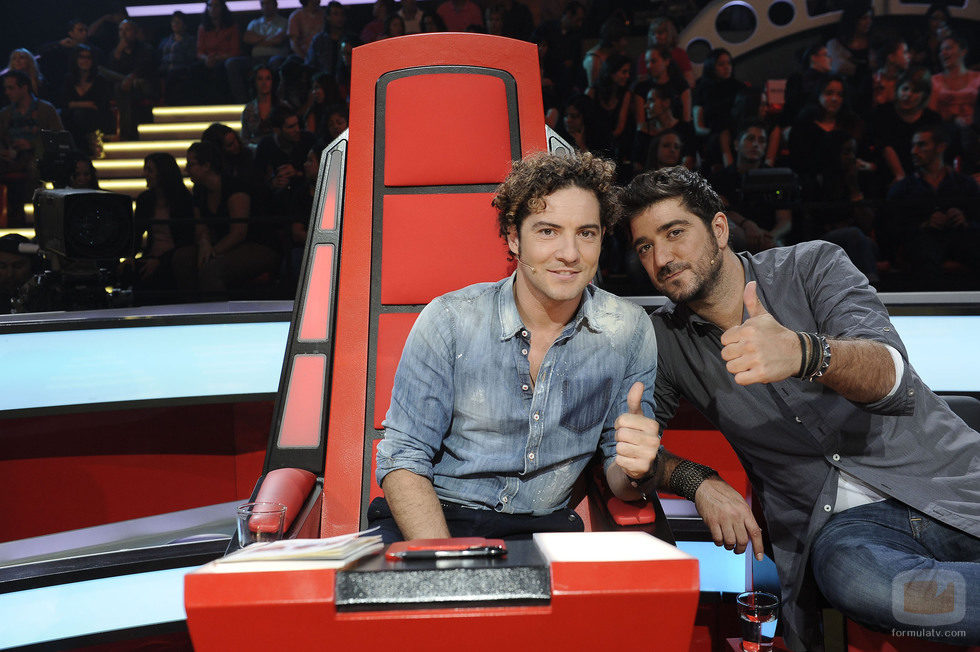David Bisbal con Antonio Orozco en las batallas de 'La voz kids'